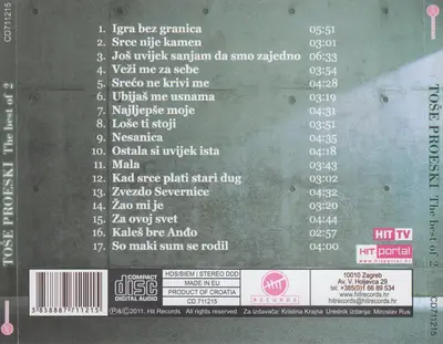Toše Proeski - The Best Of 2-11
