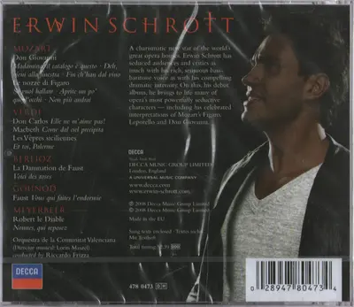 Erwin Schrott, Orquestra De La Communitat Valenciana, Riccardo Frizza - Arias By Mozart, Verdi, Berlioz, Gounod & Meyerbeer-2