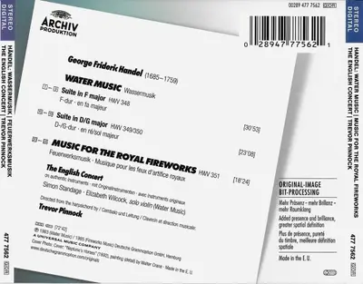 Georg Friedrich Händel - The English Concert • Trevor Pinnock - Water Music / Music For The Royal Fireworks-1