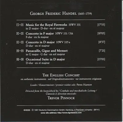 Georg Friedrich Händel - The English Concert, Trevor Pinnock - Music For The Royal Fireworks (Original Version 1749)-22
