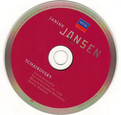 Janine Jansen, Pyotr Ilyich Tchaikovsky, Mahler Chamber Orchestra, Daniel Harding - Tchaikovsky Violin Concerto • Souvenir D'un Lieu Cher-3