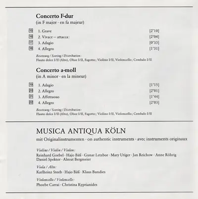 Georg Philipp Telemann - Musica Antiqua Köln • Reinhard Goebel - Wassermusik = Water Music = Musique Sur L'Eau / 3 Konzerte = Concertos-5