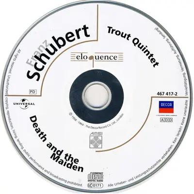 Franz Schubert / Mitglieder Des Wiener Oktetts / Wiener Philharmonisches Streichquartett - Trout Quintet / Death And The Maiden-2