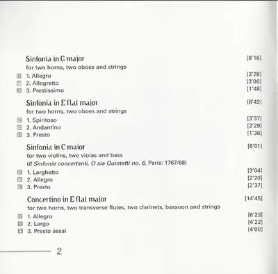 Josef Mysliveček, Concerto Köln - Il Divino Boemo - Symphonies-6