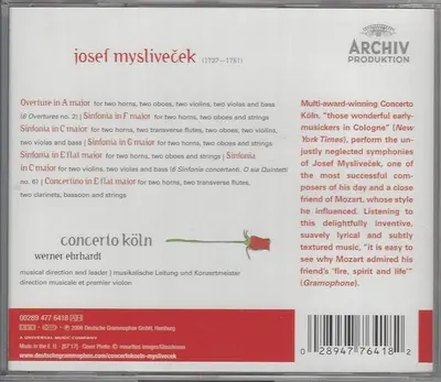 Josef Mysliveček, Concerto Köln - Il Divino Boemo - Symphonies-15