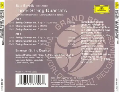 Béla Bartók - Emerson String Quartet - 6 String Quartets-2