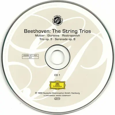 Ludwig van Beethoven - Anne-Sophie Mutter, Bruno Giuranna, Mstislav Rostropovich - Die Streichtrios = The String Trios = Les Trios Pour Cordes-2