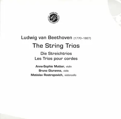 Ludwig van Beethoven - Anne-Sophie Mutter, Bruno Giuranna, Mstislav Rostropovich - Die Streichtrios = The String Trios = Les Trios Pour Cordes-7
