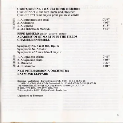 Luigi Boccherini - Severino Gazzelloni, Maurice Gendron, Pepe Romero, Quartetto Italiano, I Musici, Academy Of St. Martin-in-the-Fields Chamber Ensemble, New Philharmonia Orchestra, Orchestre Des Concerts Lamoureux, Pablo Casals, Raymond Leppard - The Best Of Boccherini (Including The Minuet)-9