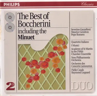 Luigi Boccherini - Severino Gazzelloni, Maurice Gendron, Pepe Romero, Quartetto Italiano, I Musici, Academy Of St. Martin-in-the-Fields Chamber Ensemble, New Philharmonia Orchestra, Orchestre Des Concerts Lamoureux, Pablo Casals, Raymond Leppard - The Best Of Boccherini (Including The Minuet)