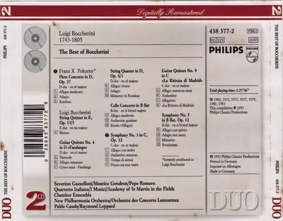 Luigi Boccherini - Severino Gazzelloni, Maurice Gendron, Pepe Romero, Quartetto Italiano, I Musici, Academy Of St. Martin-in-the-Fields Chamber Ensemble, New Philharmonia Orchestra, Orchestre Des Concerts Lamoureux, Pablo Casals, Raymond Leppard - The Best Of Boccherini (Including The Minuet)-1