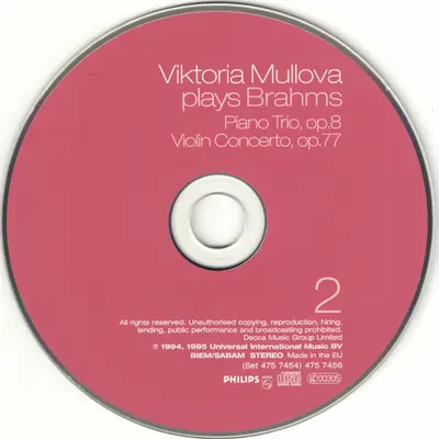 Johannes Brahms, Viktoria Mullova - Violin Concerto · 3 Violin Concertos · Piano Trio, Op. 8-4