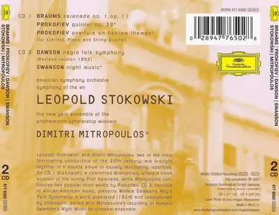 Leopold Stokowski, Johannes Brahms, William Levi Dawson - Brahms: Serenade No. 1 / Dawson: Negro Folk Symphony-1