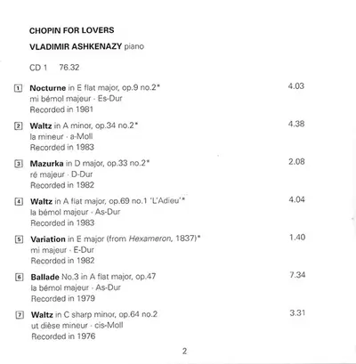 Vladimir Ashkenazy - Chopin For Lovers-14