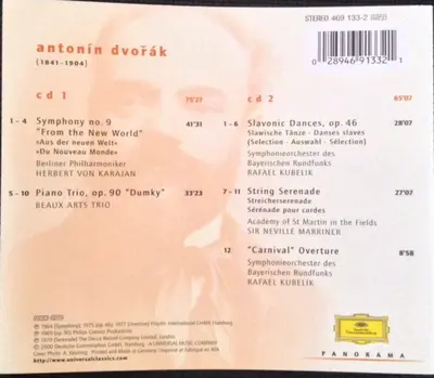 Antonín Dvořák, Herbert von Karajan, Rafael Kubelik, Sir Neville Marriner - Symphony "From The New World" - Slavonic Dances-1