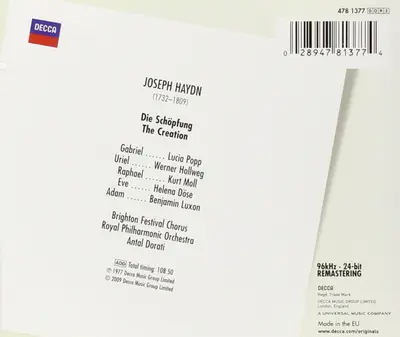 Joseph Haydn - Lucia Popp • Werner Hollweg • Kurt Moll • Helena Döse • Benjamin Luxon • Brighton Festival Chorus • Royal Philharmonic Orchestra • Antal Dorati - Die Schöpfung = The Creation-1