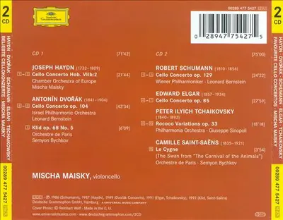 Joseph Haydn • Antonín Dvořák • Robert Schumann • Sir Edward Elgar • Pyotr Ilyich Tchaikovsky, Mischa Maisky - Favourite Cello Concertos-1