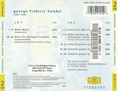 Georg Friedrich Händel, The English Concert, Trevor Pinnock - Music For The Royal Fireworks / Concerti Grossi / Water Music-1