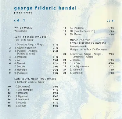 Georg Friedrich Händel, The English Concert, Trevor Pinnock - Music For The Royal Fireworks / Concerti Grossi / Water Music-4