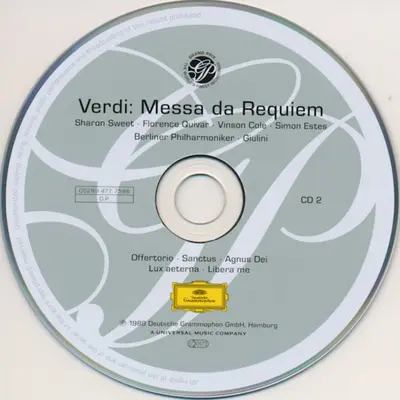 Giuseppe Verdi - Sharon Sweet, Florence Quivar, Vinson Cole, Simon Estes, Ernst Senff Chor Berlin, Berliner Philharmoniker, Carlo Maria Giulini - Requiem-4