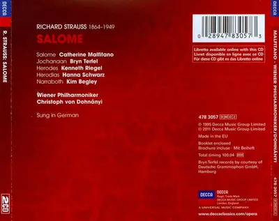 Richard Strauss - Catherine Malfitano · Bryn Terfel · Kenneth Riegel · Hanna Schwarz · Kim Begley · Wiener Philharmoniker · Christoph von Dohnányi - Salome-2