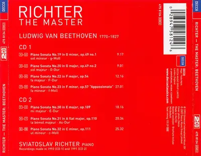 Ludwig van Beethoven, Sviatoslav Richter - The Master: Volume 1-2