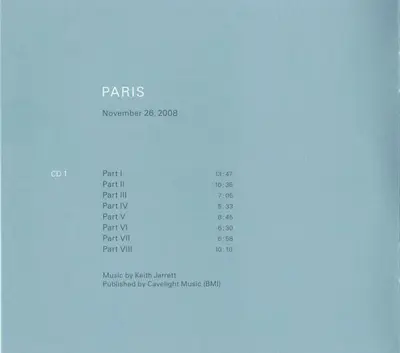 Keith Jarrett - Paris / London · Testament-9