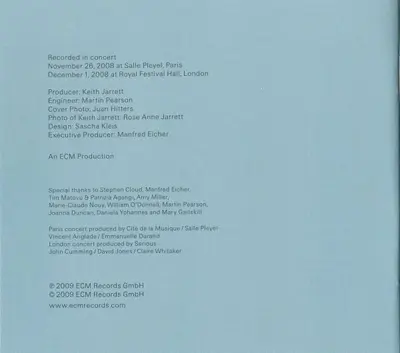 Keith Jarrett - Paris / London · Testament-19