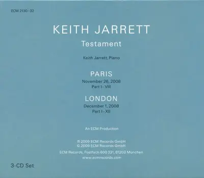 Keith Jarrett - Paris / London · Testament-1