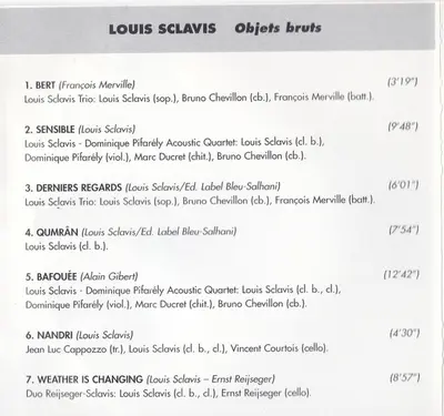 Louis Sclavis - Objets Bruts-3