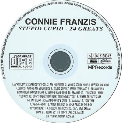 Connie Francis - Stupid Cupid - 24 Greats-2