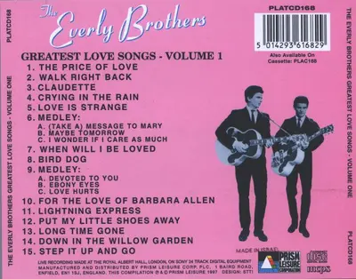 Everly Brothers - Greatest Love Songs - Volume 1-3