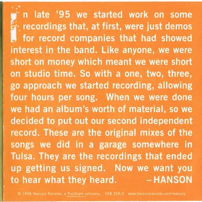 Hanson - 3 Car Garage: The Indie Recordings '95-'96-6