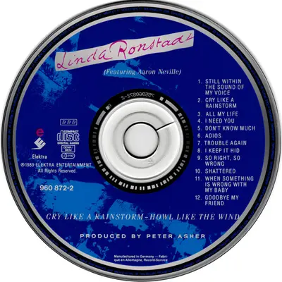 Linda Ronstadt Featuring Aaron Neville - Cry Like A Rainstorm - Howl Like The Wind-2