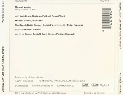 Michael Mantler - Many Have No Speech-3