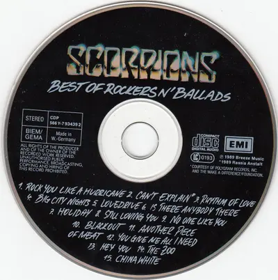 Scorpions - Best Of Rockers N' Ballads-2