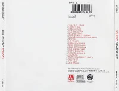 Squeeze (2) - Greatest Hits