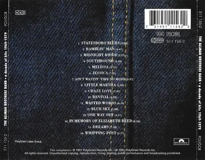 The Allman Brothers Band - A Decade Of Hits 1969 - 1979-1