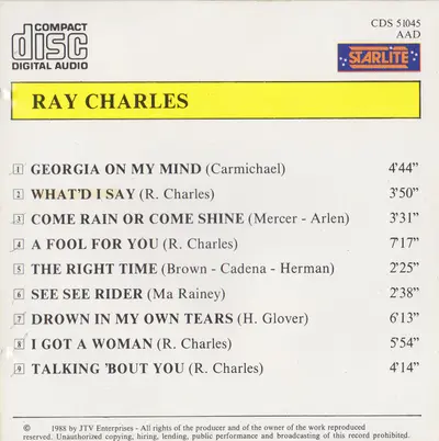 Ray Charles - Georgia On My Mind-1