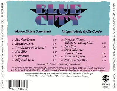 Ry Cooder - Blue City (Motion Picture Soundtrack)-1
