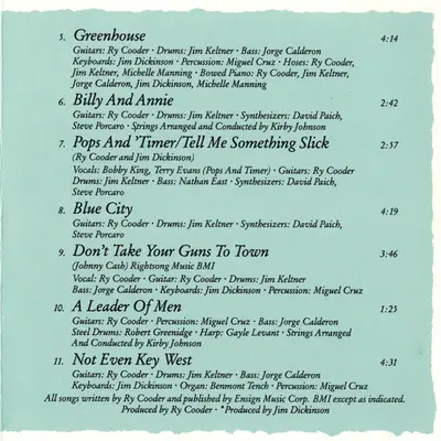 Ry Cooder - Blue City (Motion Picture Soundtrack)-6