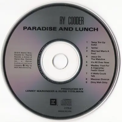 Ry Cooder - Paradise And Lunch-1
