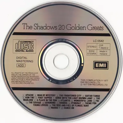 The Shadows - 20 Golden Greats-2