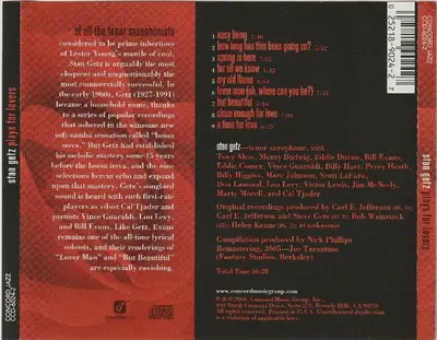 Stan Getz - Plays For Lovers-1