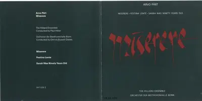 Arvo Pärt - The Hilliard Ensemble, Orchester Der Beethovenhalle Bonn - Miserere-5