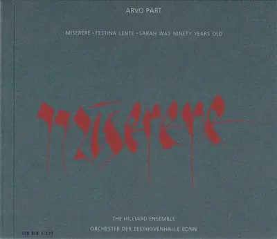 Arvo Pärt - The Hilliard Ensemble, Orchester Der Beethovenhalle Bonn - Miserere-3
