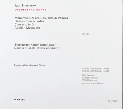 Igor Stravinsky - Stuttgarter Kammerorchester, Dennis Russell Davies - Orchestral Works-1