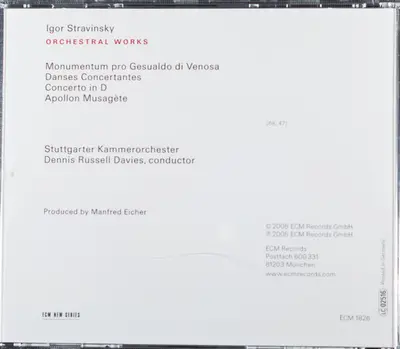Igor Stravinsky - Stuttgarter Kammerorchester, Dennis Russell Davies - Orchestral Works-4