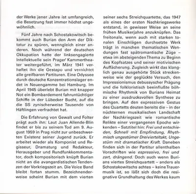 Rosamunde Quartett - Anton Webern / Dmitri Shostakovich / E. F. Burian - Anton Webern / Dmitri Shostakovich / Emil František Burian-9