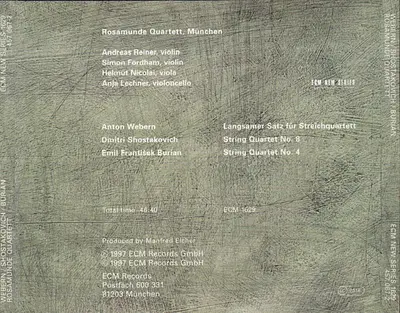 Rosamunde Quartett - Anton Webern / Dmitri Shostakovich / E. F. Burian - Anton Webern / Dmitri Shostakovich / Emil František Burian-1